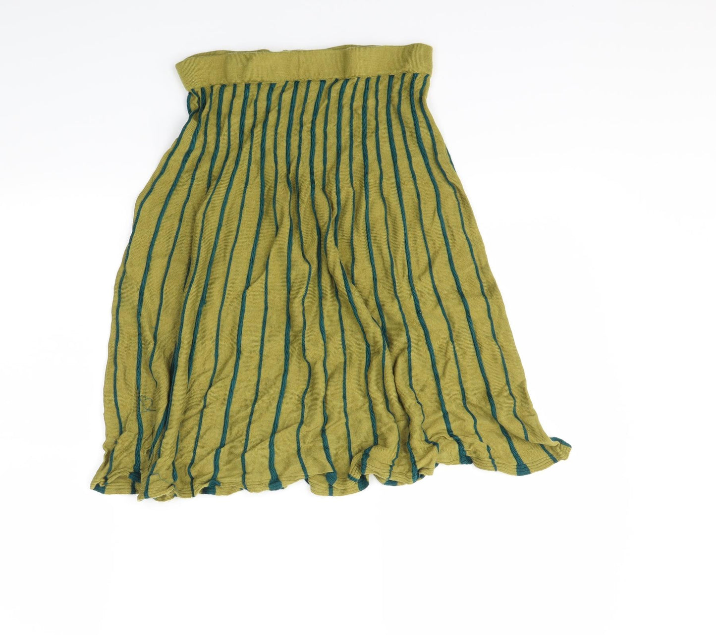 Atmosphere Womens Green Striped  Swing Skirt Size 10