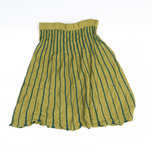 Atmosphere Womens Green Striped  Swing Skirt Size 10