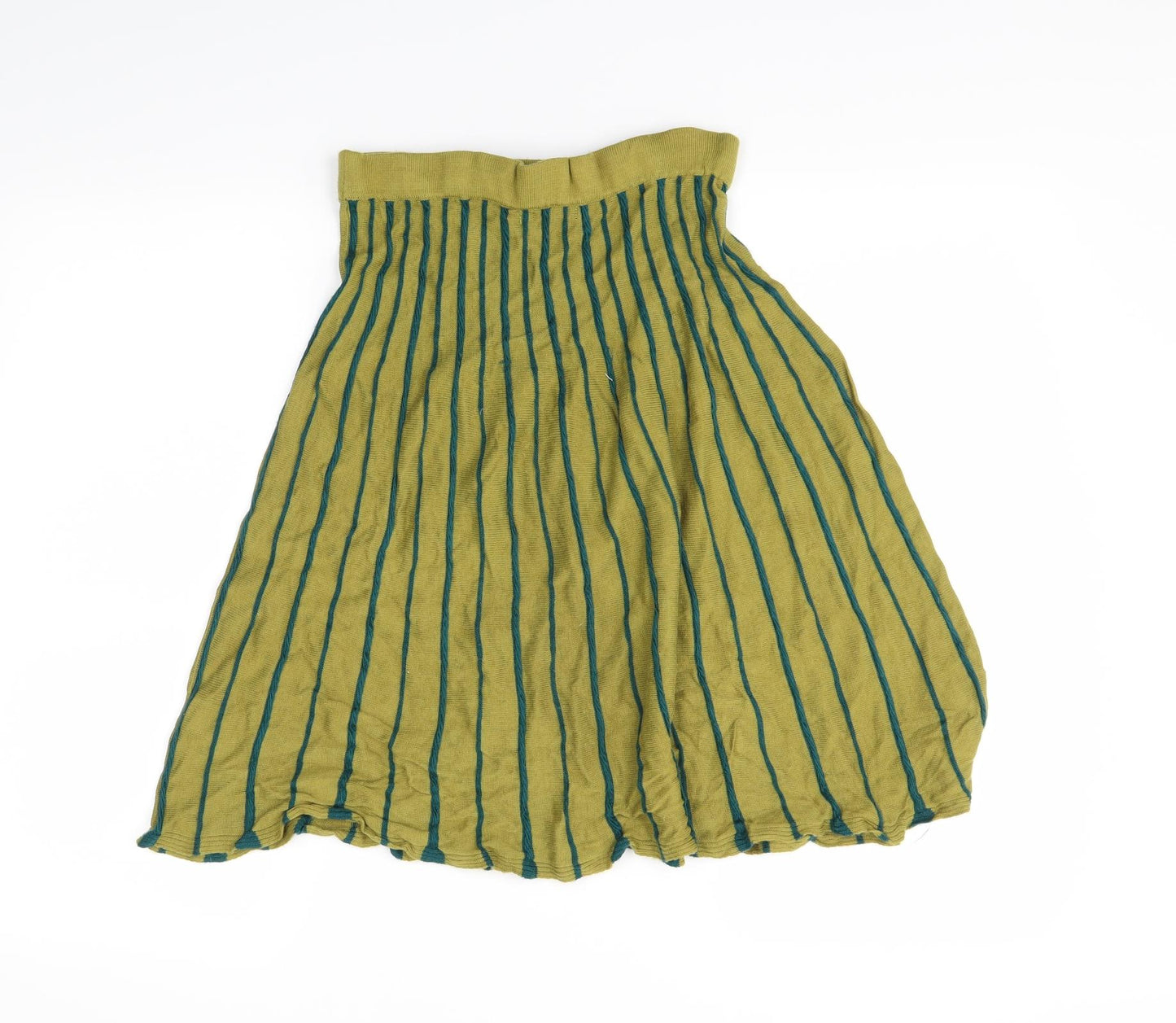 Atmosphere Womens Green Striped  Swing Skirt Size 10