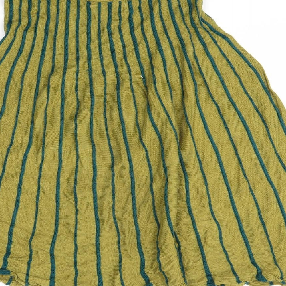 Atmosphere Womens Green Striped  Swing Skirt Size 10