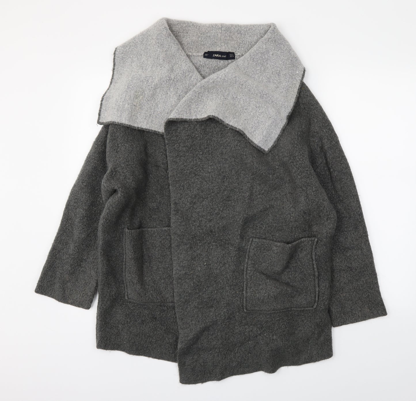 Zara Womens Grey   Cardigan Jumper Size M