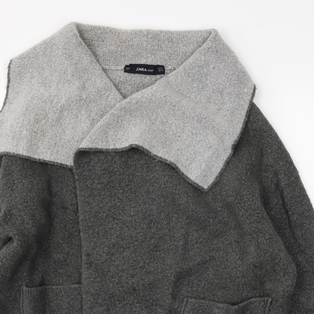 Zara Womens Grey   Cardigan Jumper Size M