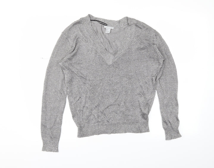 H&M Womens Silver   Tunic Blouse Size S