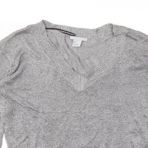 H&M Womens Silver   Tunic Blouse Size S
