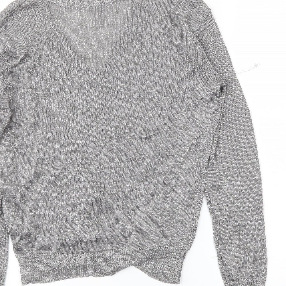 H&M Womens Silver   Tunic Blouse Size S