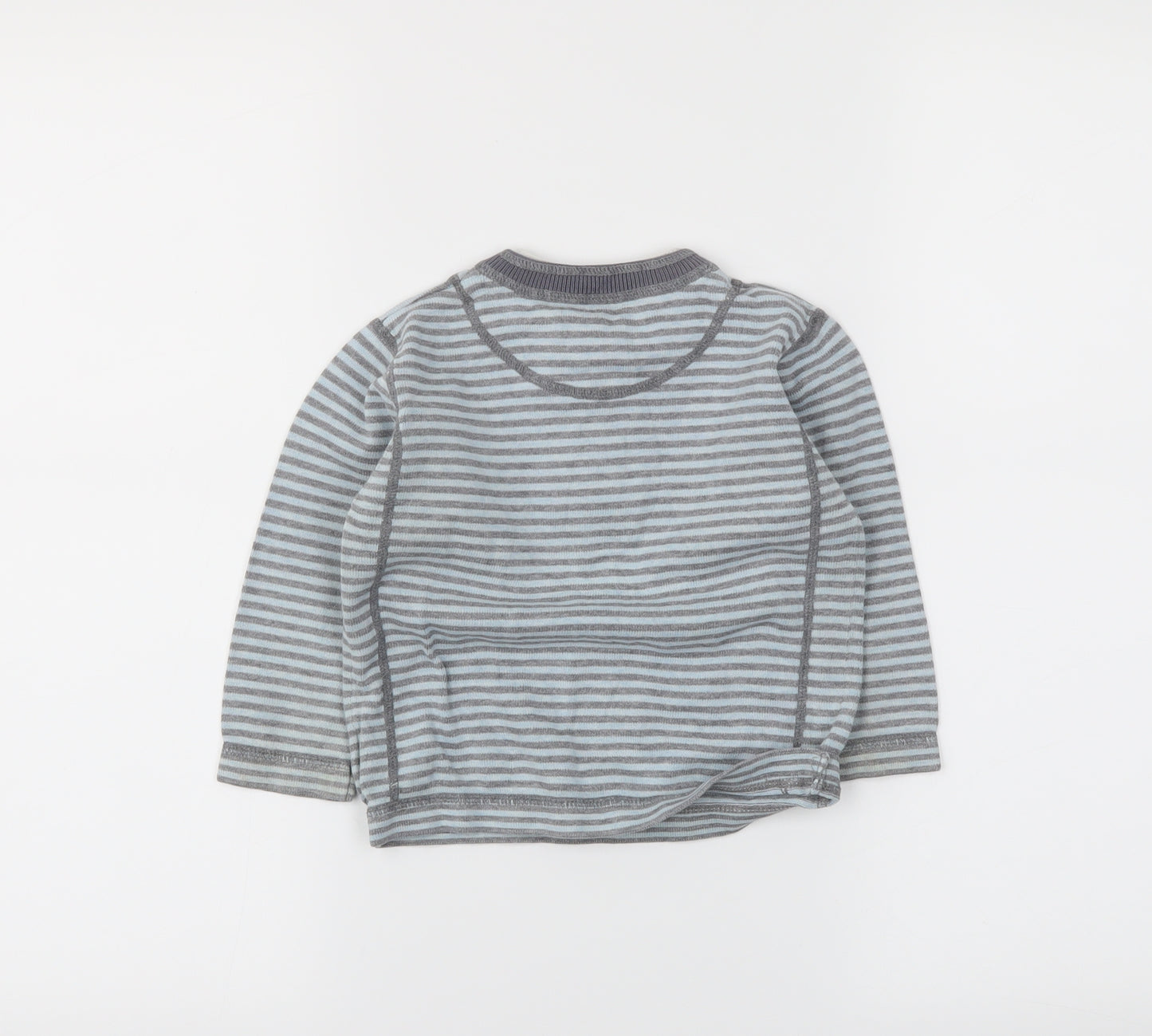 NEXT Boys Grey Striped  Pullover Jumper Size 18-24 Months
