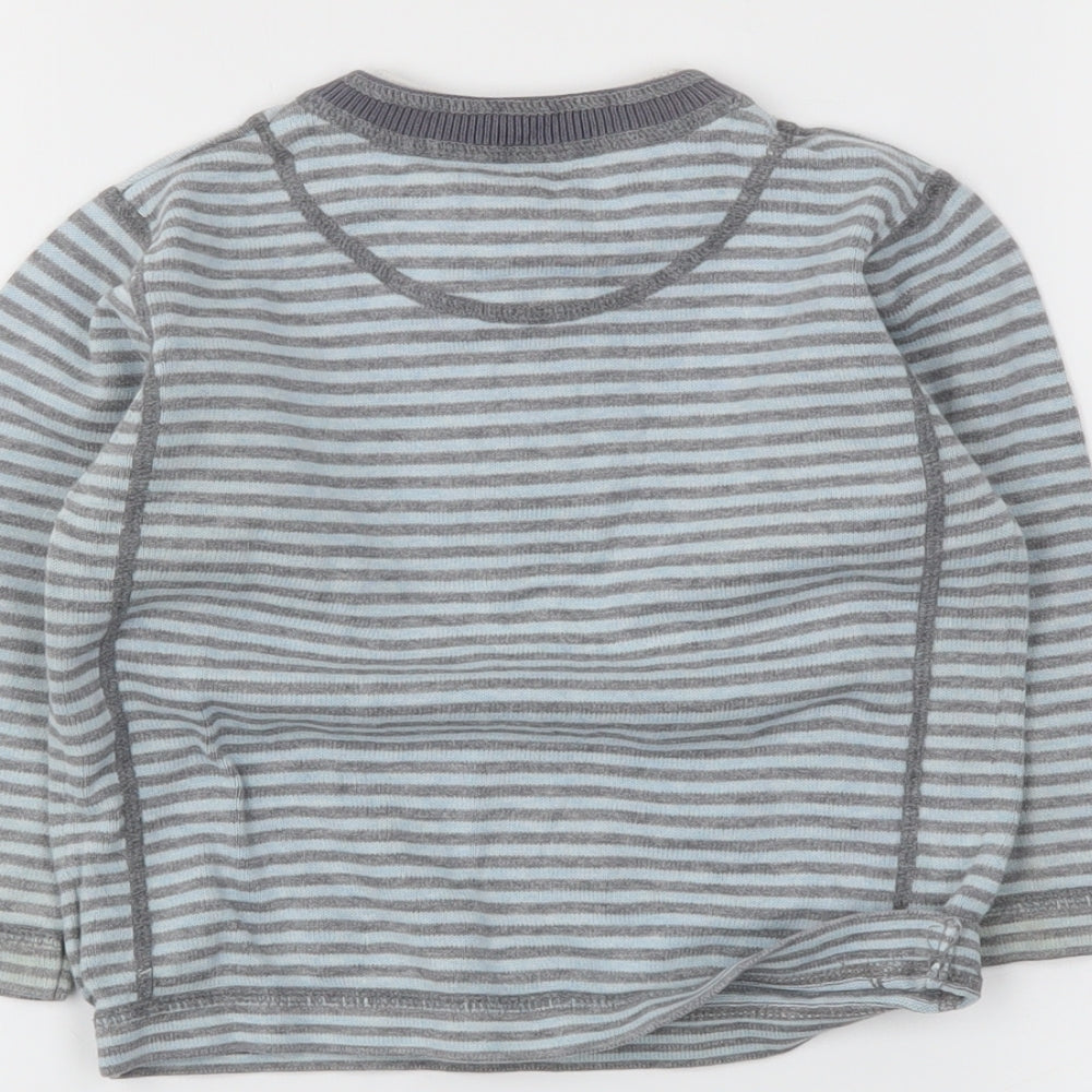 NEXT Boys Grey Striped  Pullover Jumper Size 18-24 Months