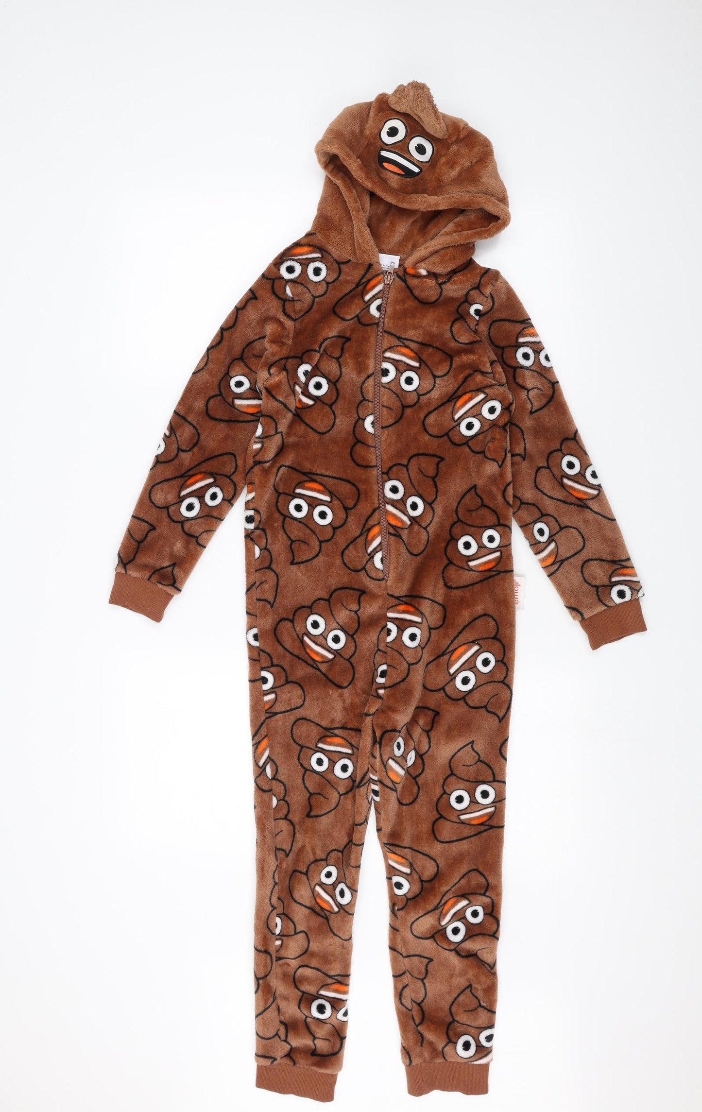 Matalan Boys Brown Solid   One Piece Size 8 Years  - Emoji
