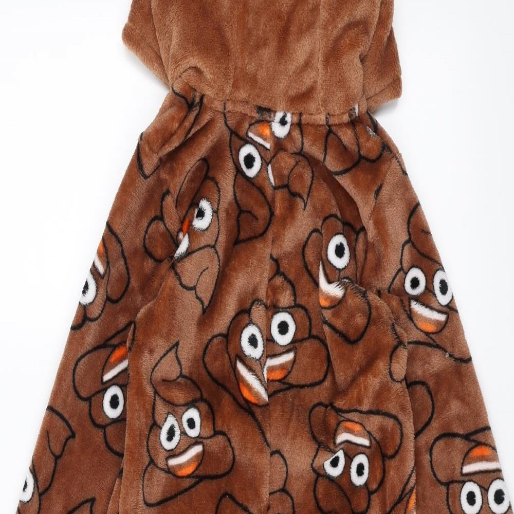 Matalan Boys Brown Solid   One Piece Size 8 Years  - Emoji