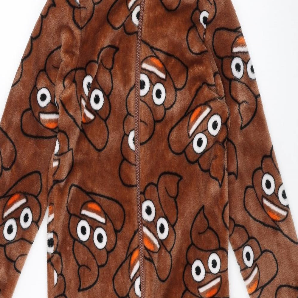 Matalan Boys Brown Solid   One Piece Size 8 Years  - Emoji