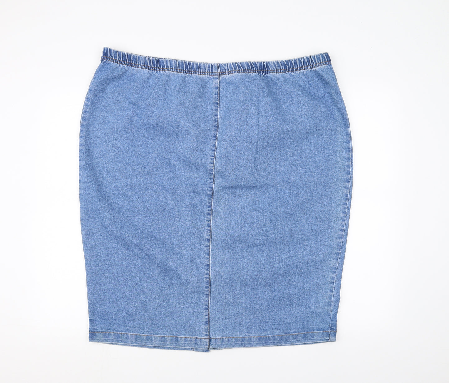 Simply Be Womens Blue  Denim A-Line Skirt Size 26