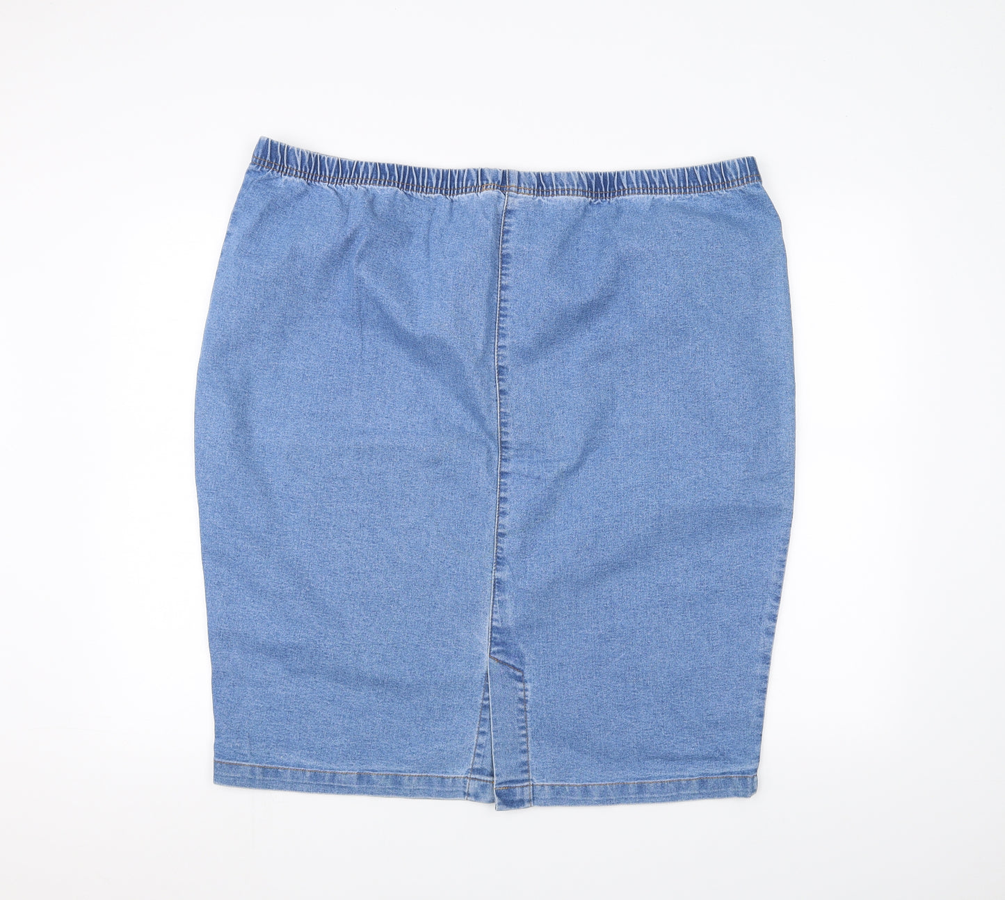 Simply Be Womens Blue  Denim A-Line Skirt Size 26