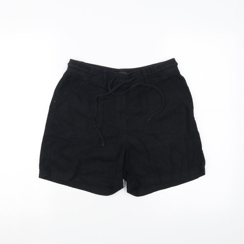 Marks and Spencer Womens Black   Sweat Shorts Size 8