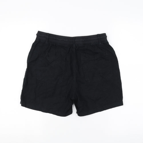 Marks and Spencer Womens Black   Sweat Shorts Size 8