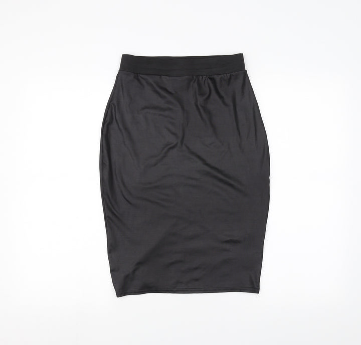 Missi London Womens Black   A-Line Skirt Size M