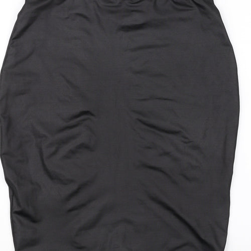 Missi London Womens Black   A-Line Skirt Size M