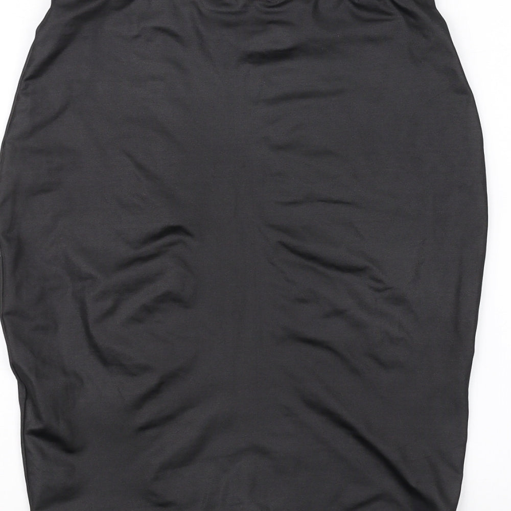 Missi London Womens Black   A-Line Skirt Size M