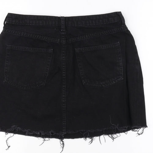 H&M Womens Black  Denim A-Line Skirt Size 10
