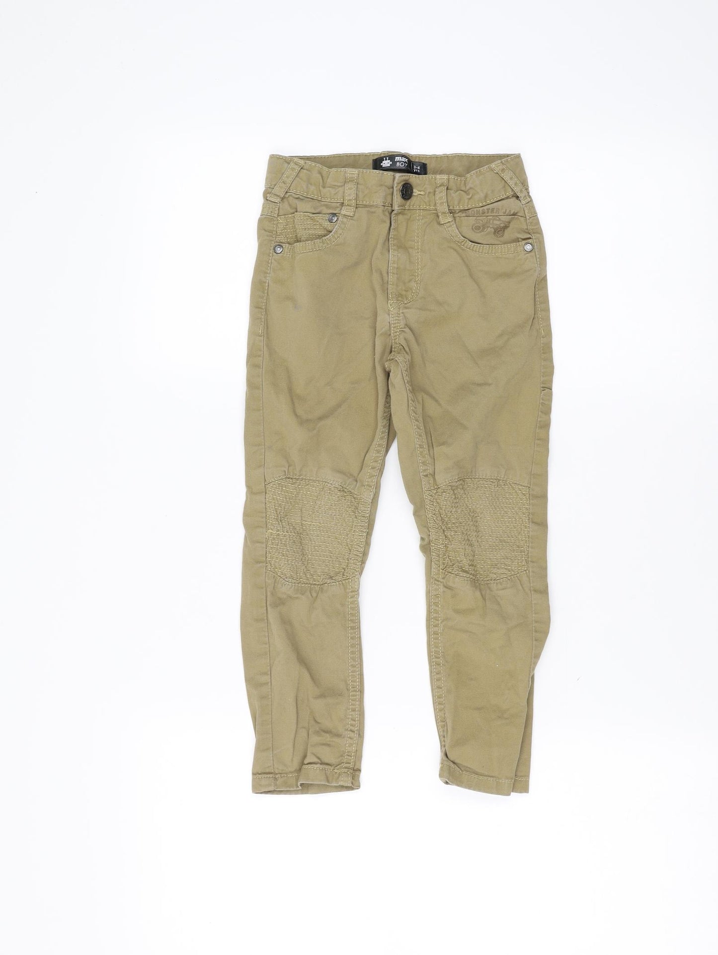 Max Boys Boys Brown   Chino Trousers Size 3-4 Years