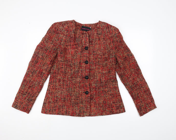 Hudson & Onslow Womens Red Jacket Size 10
