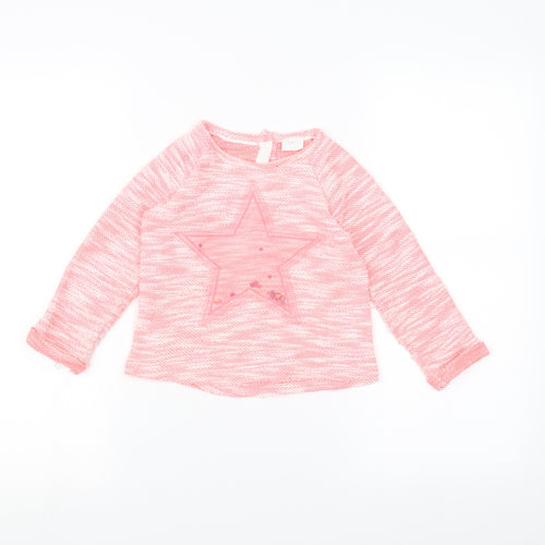 F&F Girls Pink   Pullover Jumper Size 3-4 Years