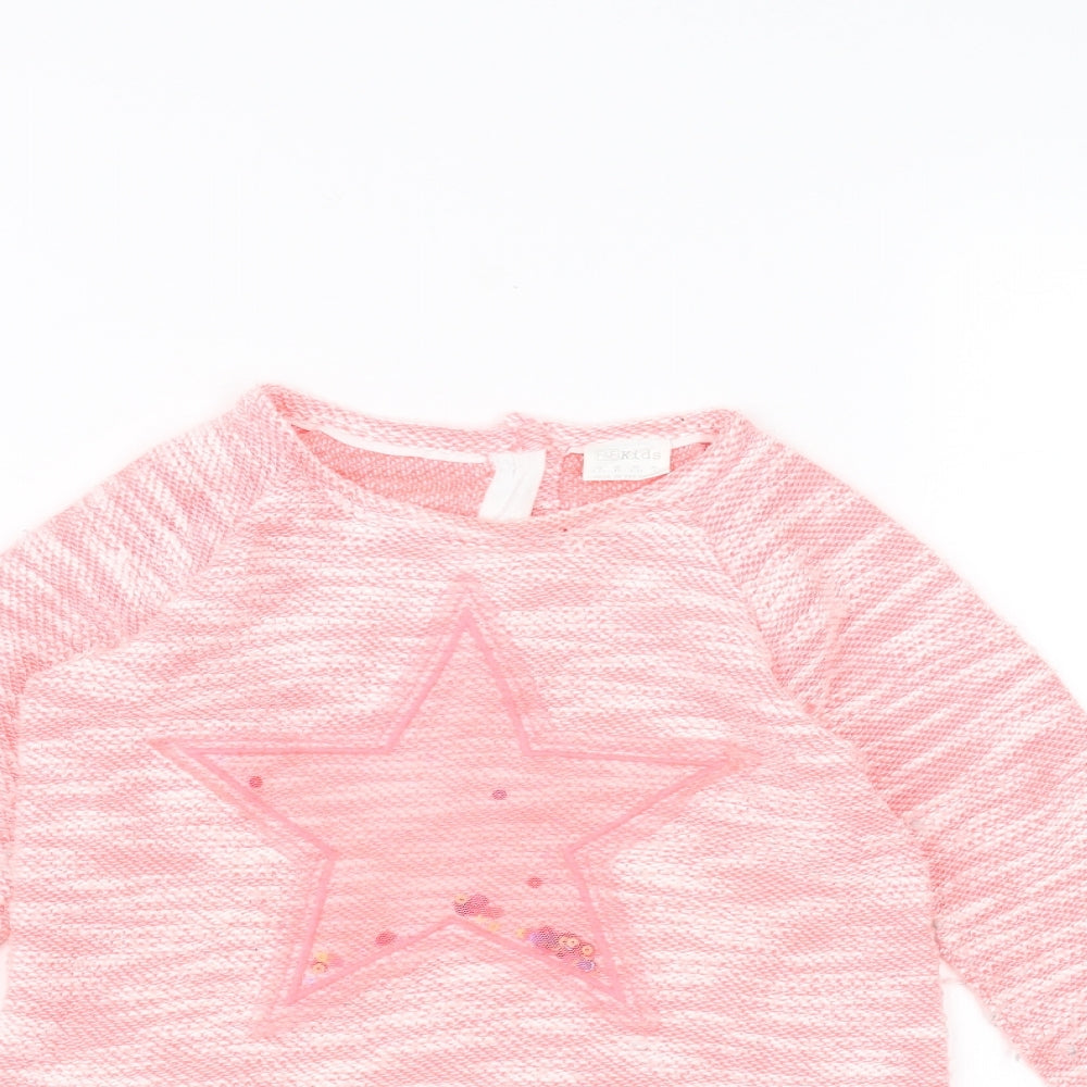 F&F Girls Pink   Pullover Jumper Size 3-4 Years