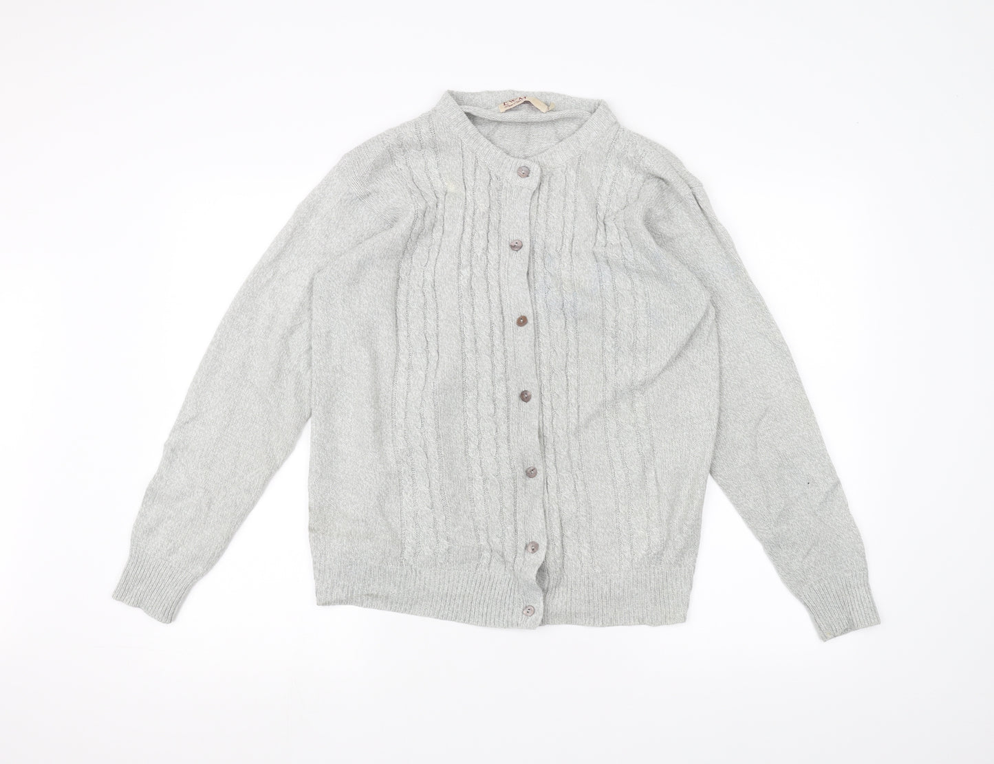 EWM Womens Grey   Cardigan Jumper Size M