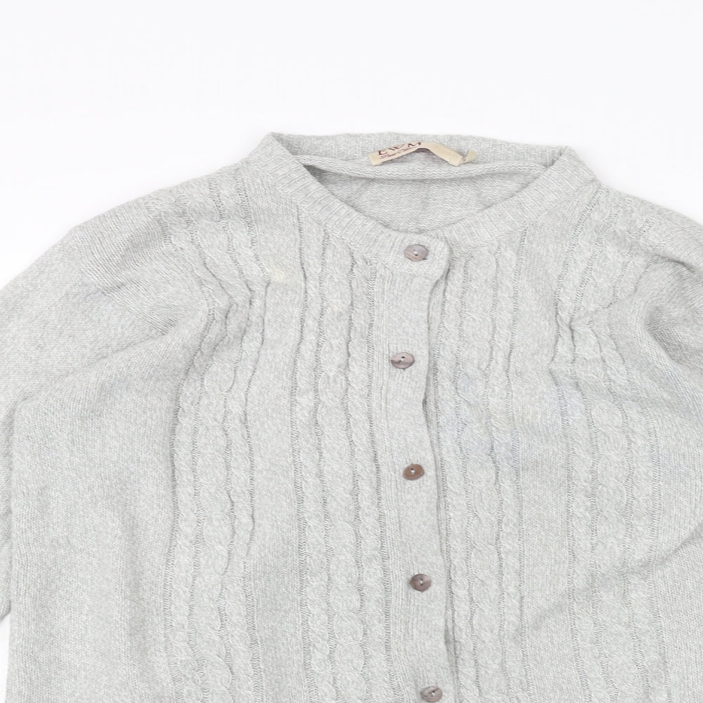 EWM Womens Grey   Cardigan Jumper Size M
