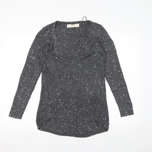Zara Knit Womens Grey  Knit Pullover Jumper Size S