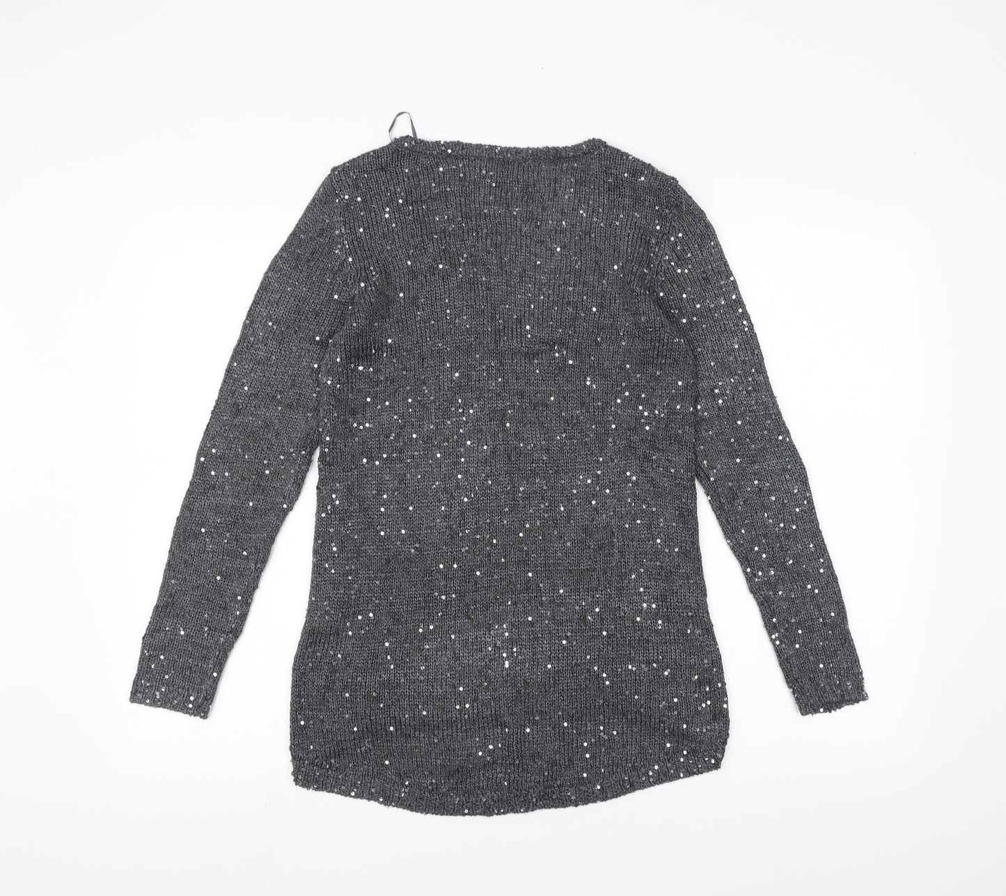 Zara Knit Womens Grey  Knit Pullover Jumper Size S