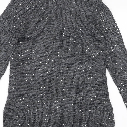 Zara Knit Womens Grey  Knit Pullover Jumper Size S
