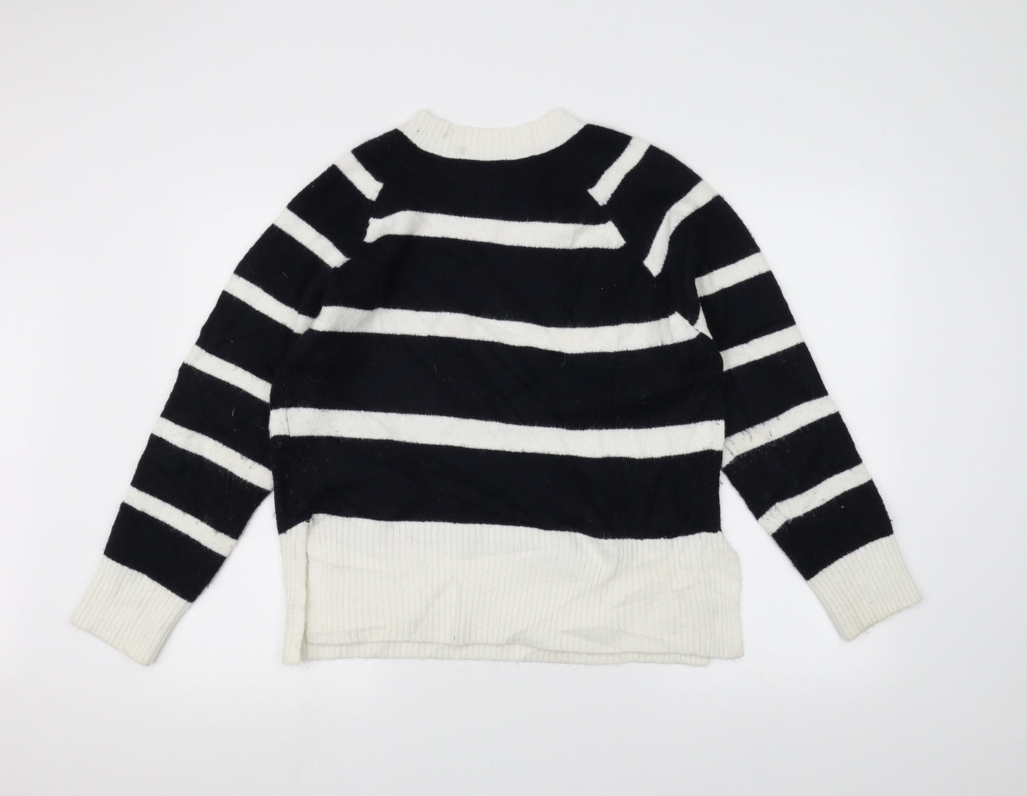 F&F Womens White Striped  Pullover Jumper Size 14