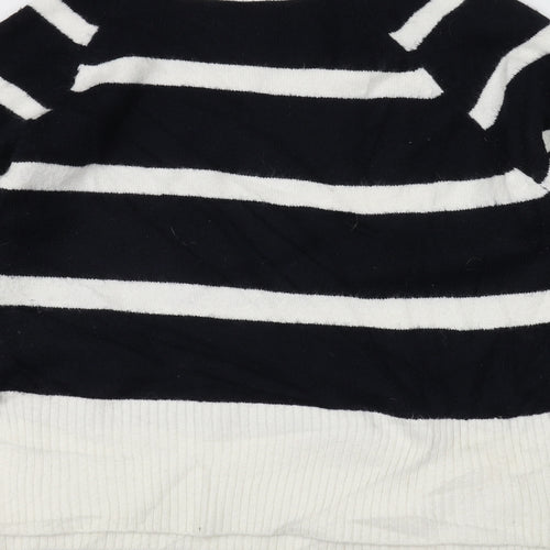 F&F Womens White Striped  Pullover Jumper Size 14