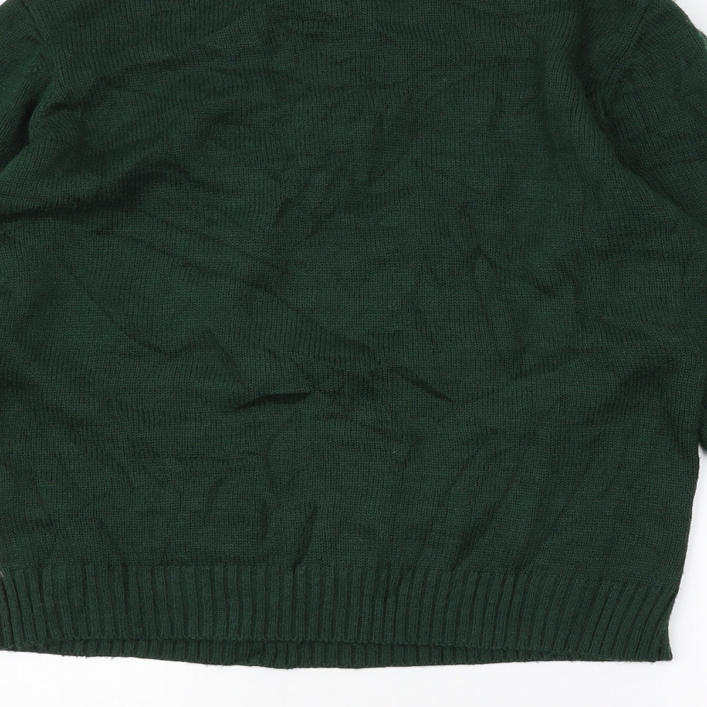 Cedar Wood State Mens Green  Knit Pullover Jumper Size M  - Elf Christmas