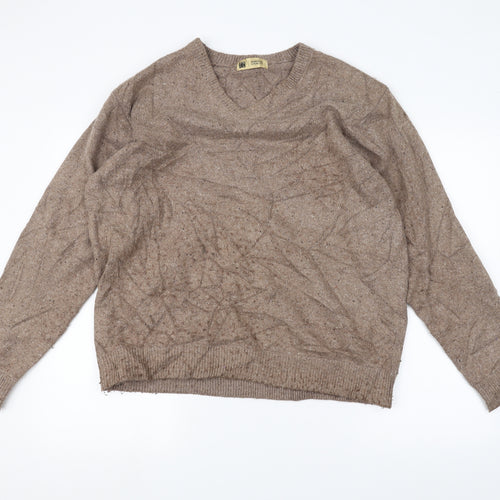 Marks and Spencer Mens Brown  Knit Pullover Jumper Size L
