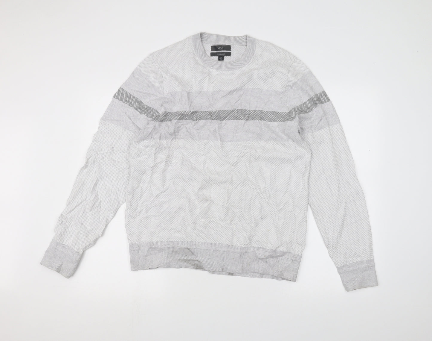 Marks and Spencer Womens White   Pullover Jumper Size M