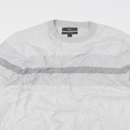 Marks and Spencer Womens White   Pullover Jumper Size M