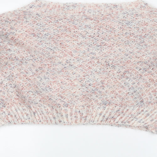 Made with love Womens White  Knit Pullover Jumper Size XL