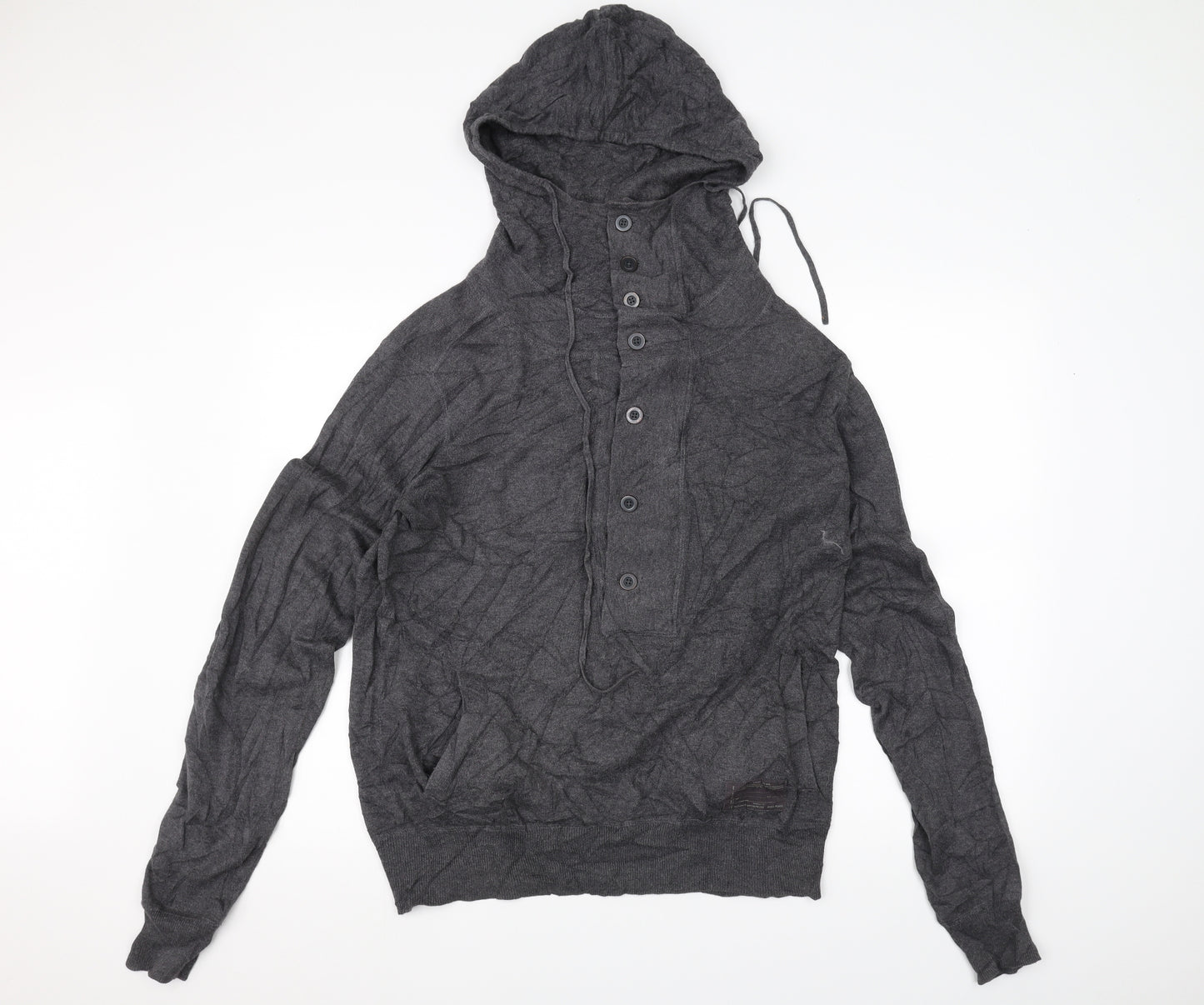 AllSaints Mens Grey   Pullover Hoodie Size XL