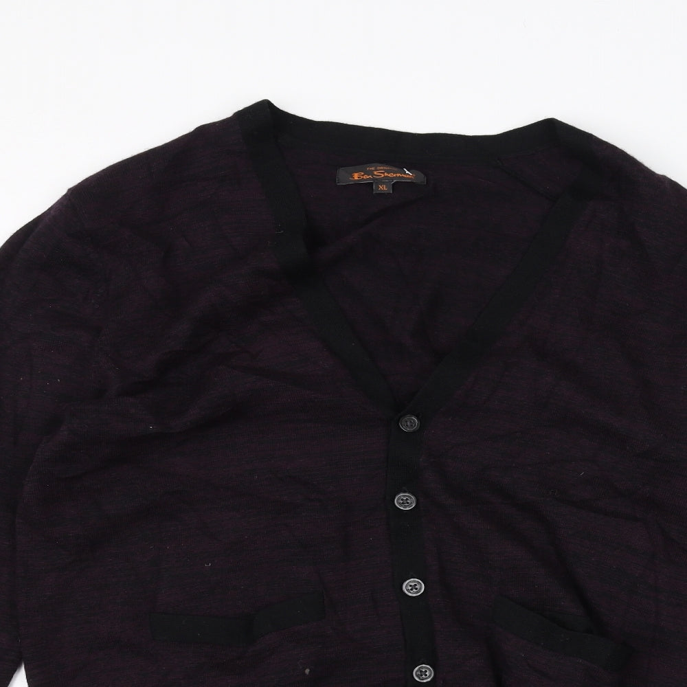 Ben Sherman Womens Purple   Cardigan Jumper Size XL