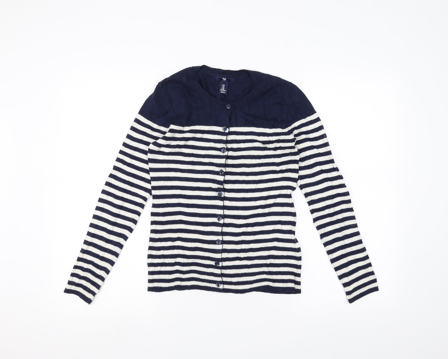 Gap Womens Blue Striped  Cardigan Jumper Size XS