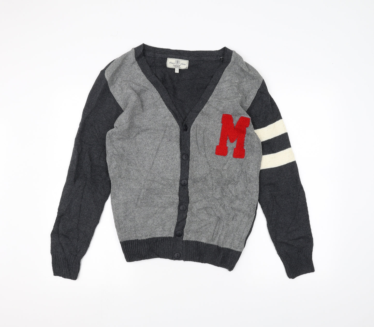 NEXT Mens Grey  Knit Jacket Coatigan Size S