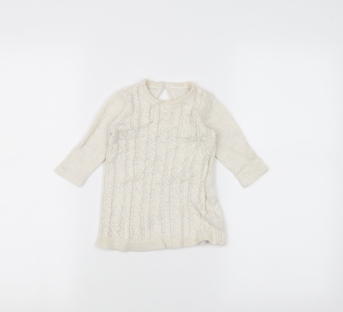 Matalan Baby White   Pullover Jumper Size 3-6 Months