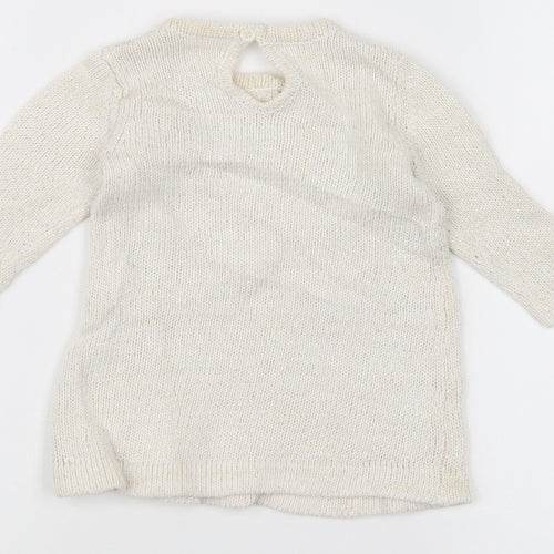 Matalan Baby White   Pullover Jumper Size 3-6 Months