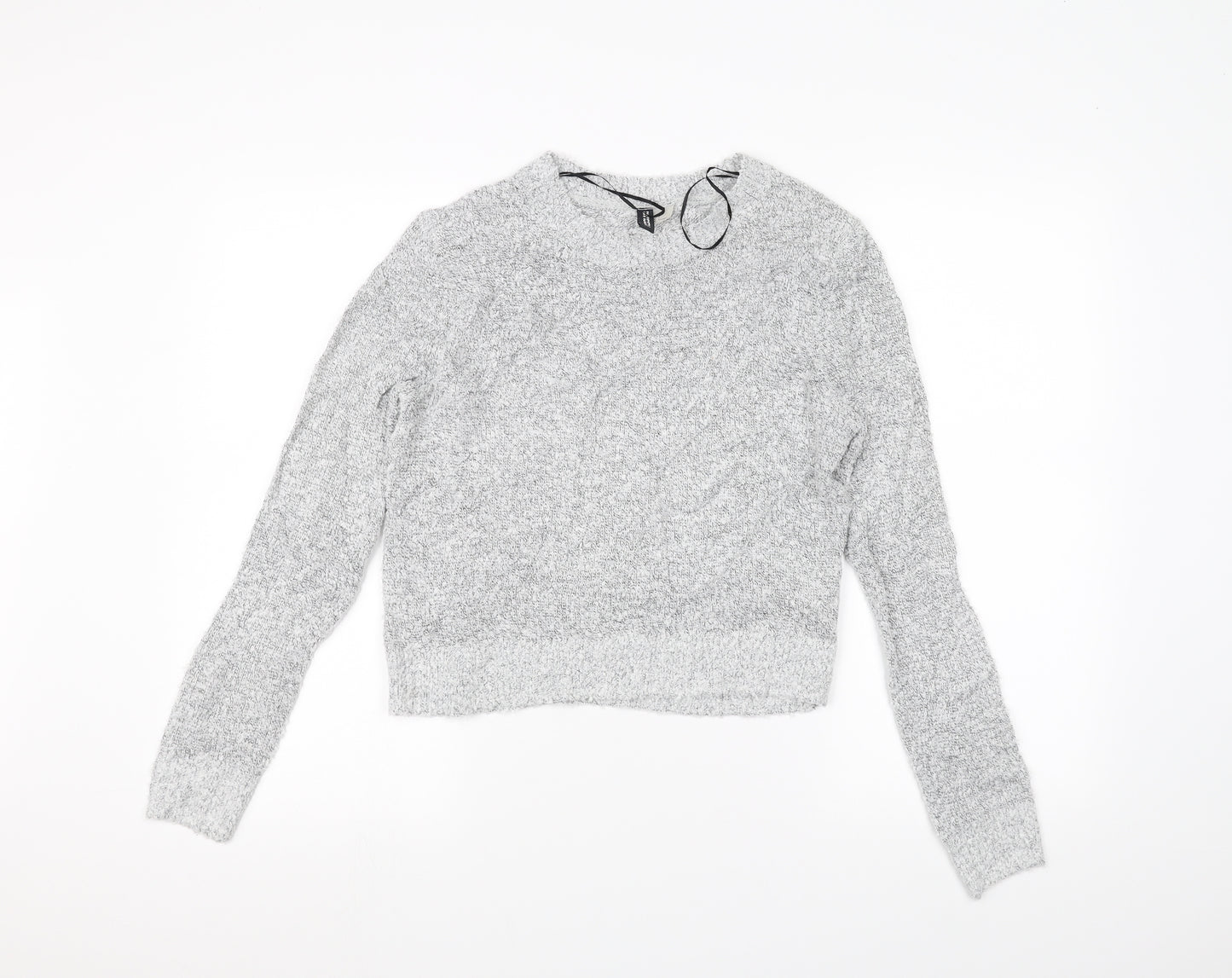H&M Womens Grey  Knit Pullover Jumper Size S