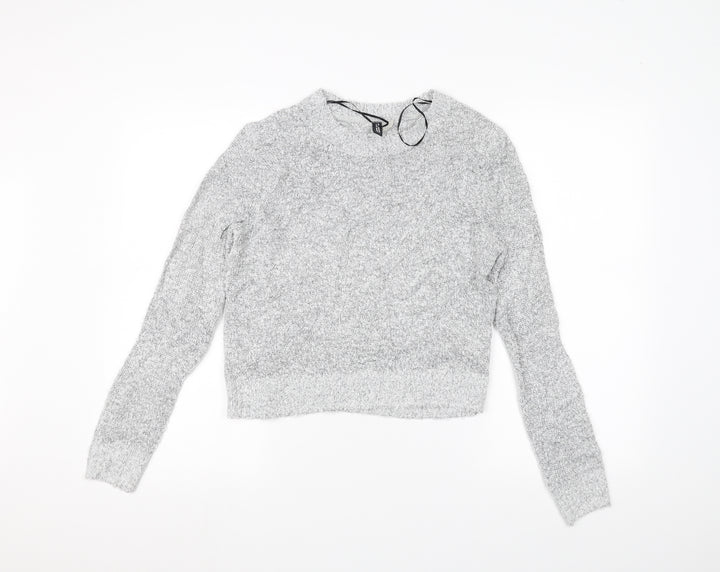 H&M Womens Grey  Knit Pullover Jumper Size S