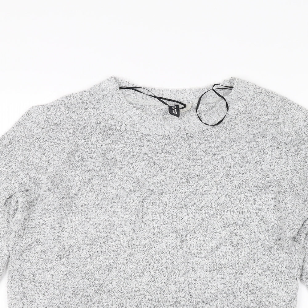 H&M Womens Grey  Knit Pullover Jumper Size S