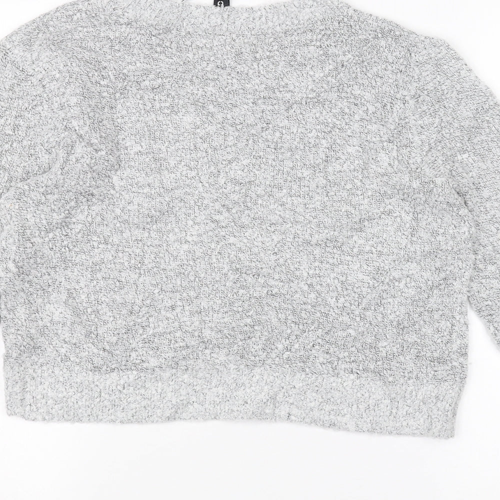 H&M Womens Grey  Knit Pullover Jumper Size S
