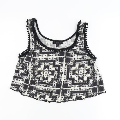 Topshop[ Womens Multicoloured Geometric  Basic Tank Size 6