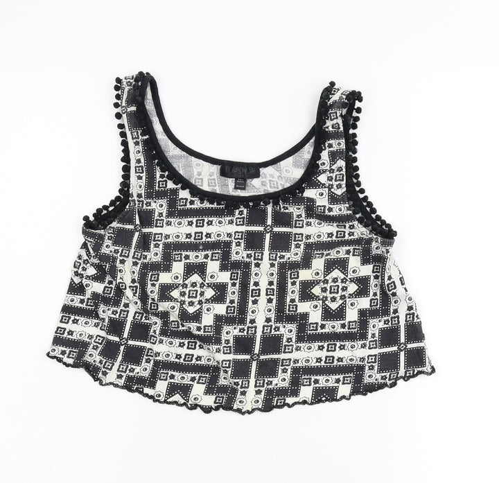 Topshop[ Womens Multicoloured Geometric  Basic Tank Size 6